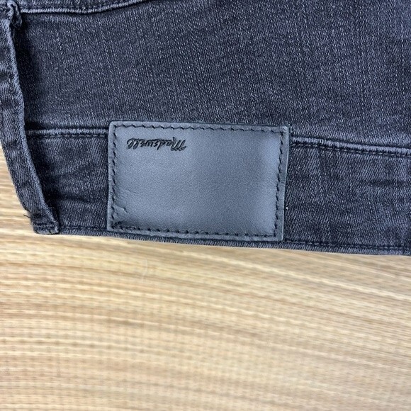Madewell 10" High-Rise Skinny Jeans Dark Gray Button-Through Edition Sz 37 (22W) - Picture 7 of 13
